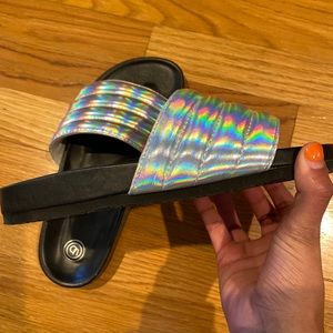 Urban outfitters holographic slides